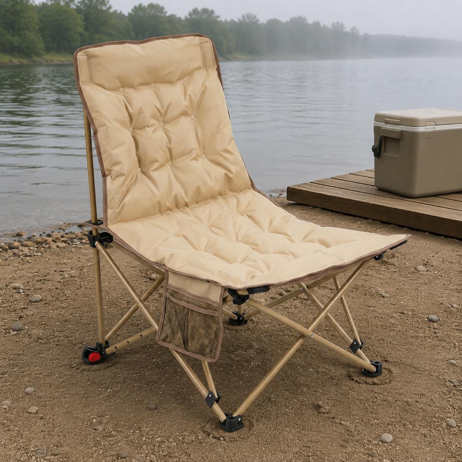 Padded Recliner Chair Thickene - Outdoor Camping Recliner reseña y precio