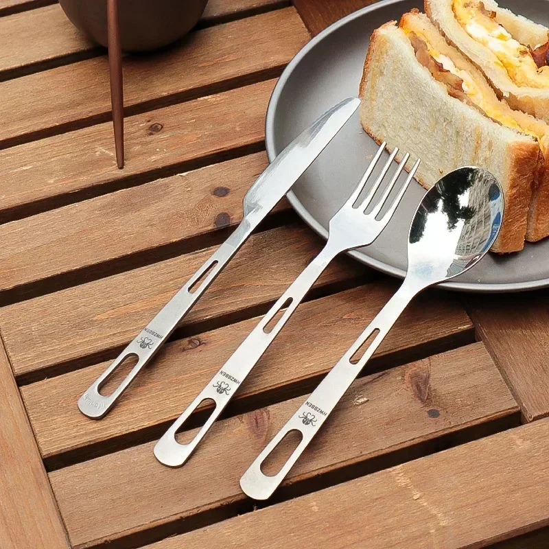 HWZBBEN Titanium Fork Spoon Kn - Outdoor Camping Kitchen Table reseña y precio
