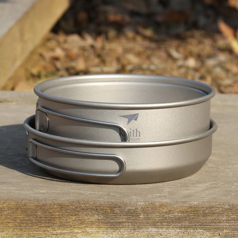 Keith 3PCS Titanium Cookware P - Outdoor Camping Cooking Set reseña y precio