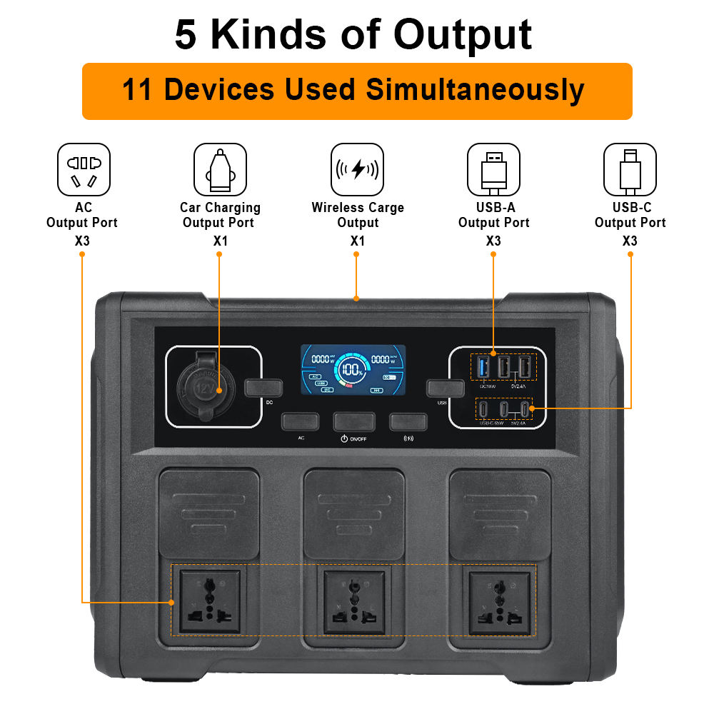 1200W Portable Solar Generator - Battery Outdoor Camping reseña y precio