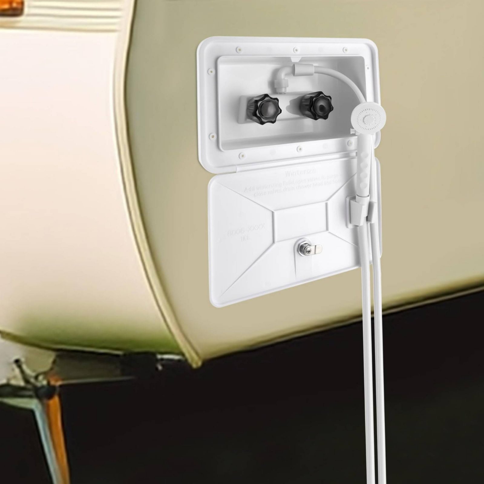 RV Exterior Shower Box Compact - Outdoor Camping Kit reseña y precio