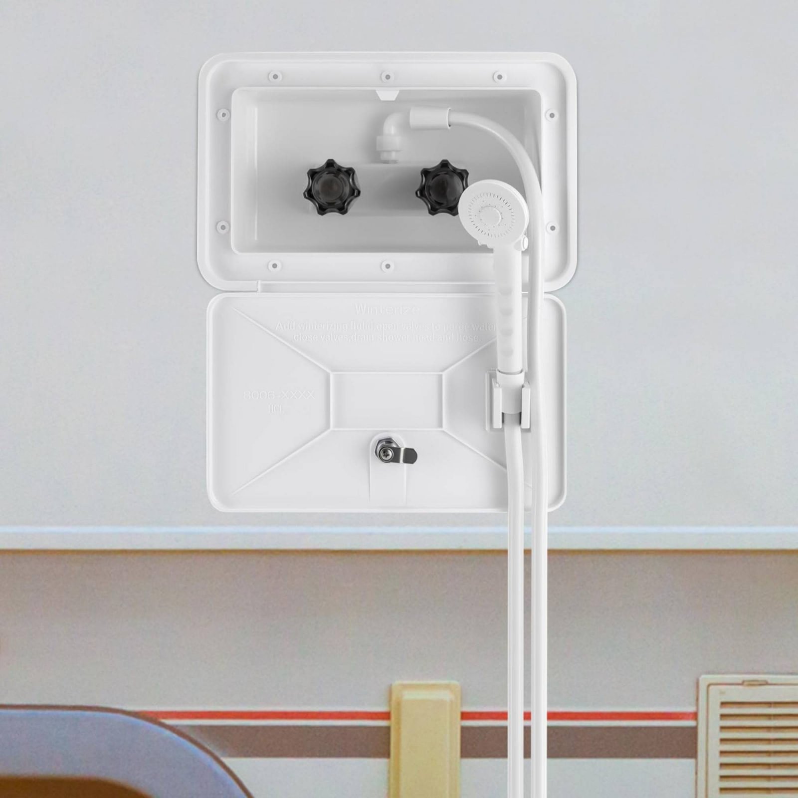 RV Exterior Shower Box Compact - Outdoor Camping Kit reseña y precio