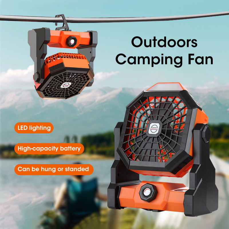 10000mAh Camping Fan with LED  - Outdoor Camping Fan reseña y precio