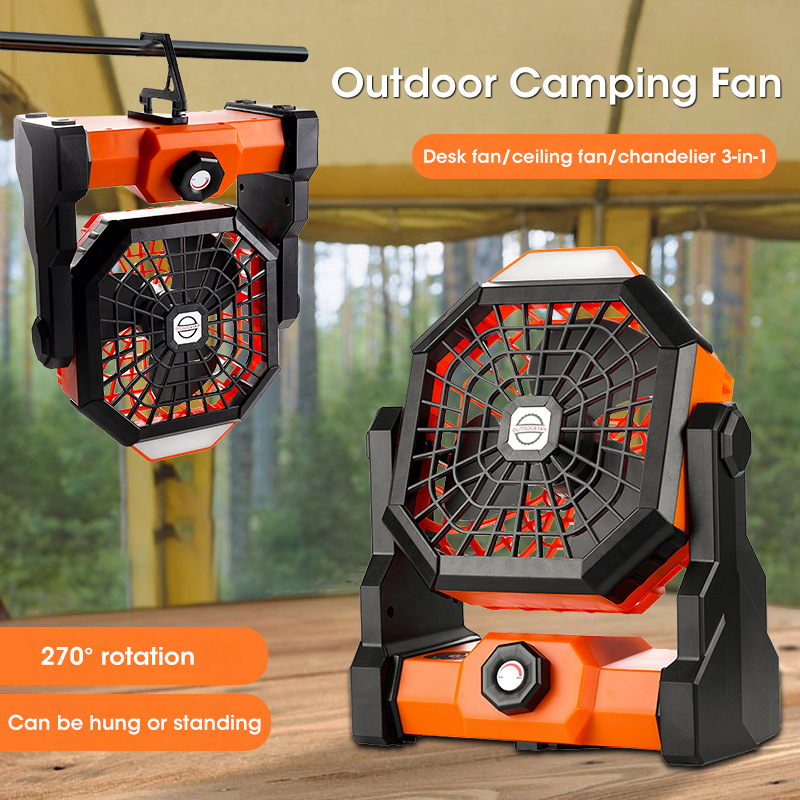10000mAh Camping Fan with LED  - Outdoor Camping Fan reseña y precio