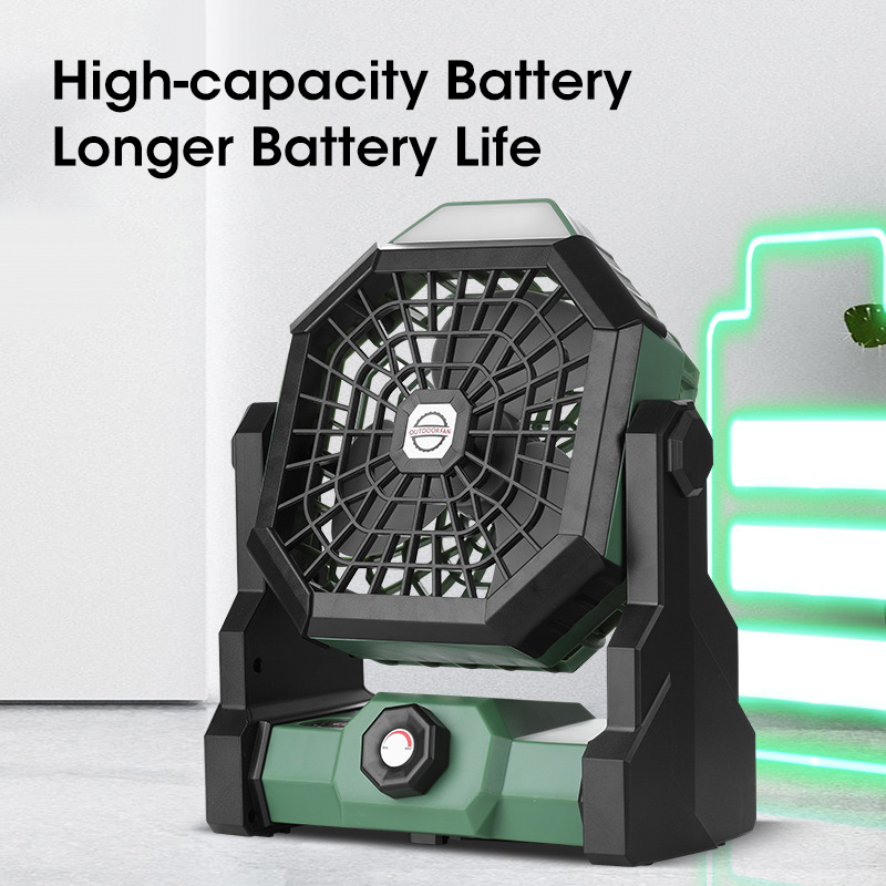 10000mAh Camping Fan with LED  - Outdoor Camping Fan reseña y precio
