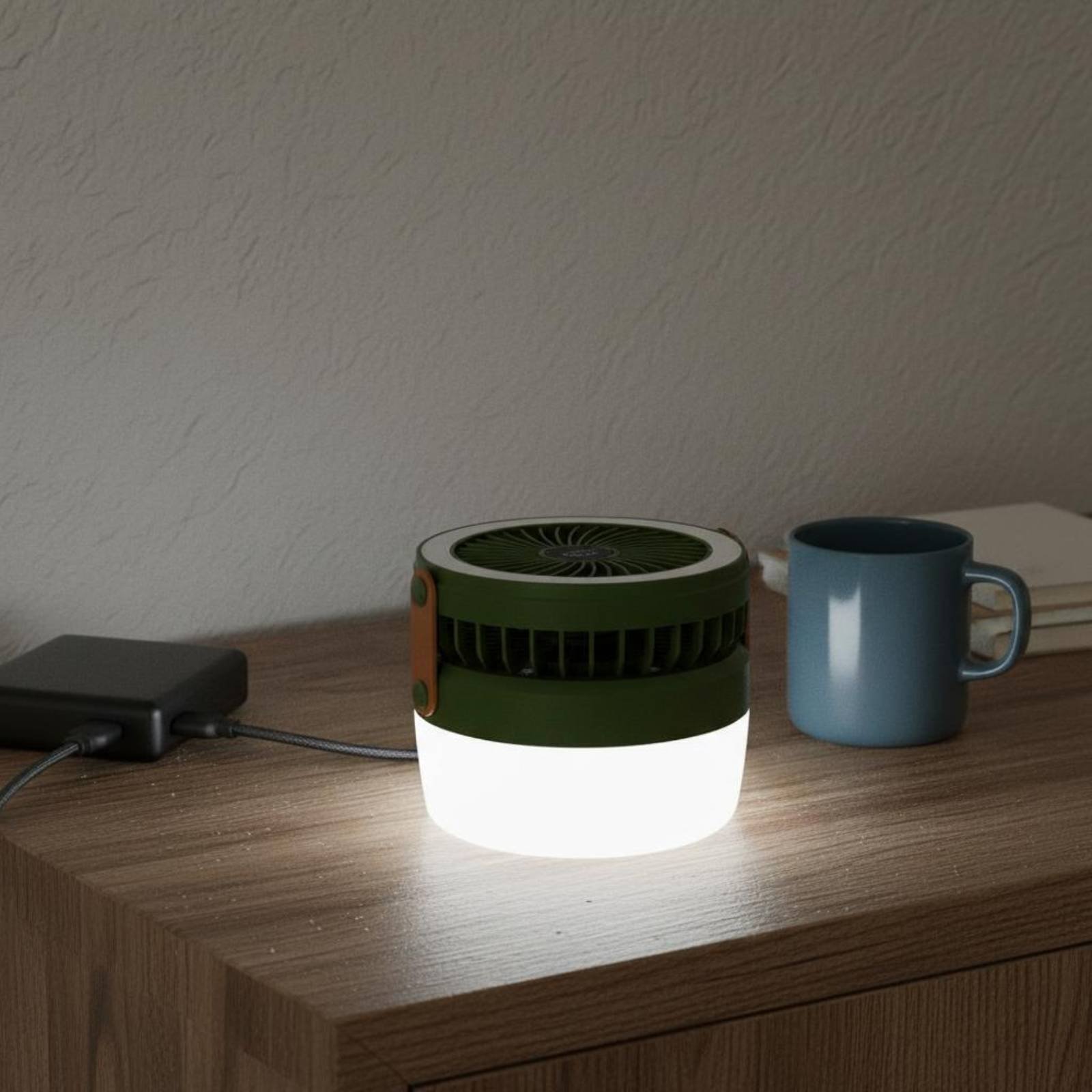 Solar Camping Fan Lantern Fold - Outdoor Camping Fan reseña y precio