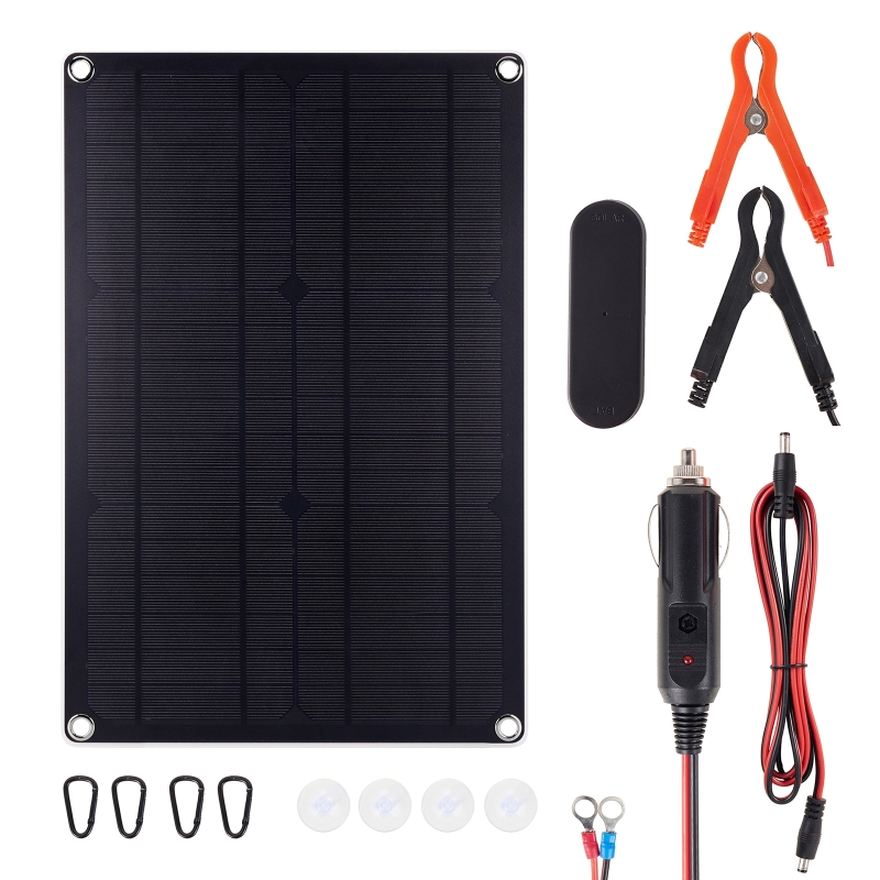20W Solar Battery Trickle Char - Outdoor Camping Kit reseña y precio