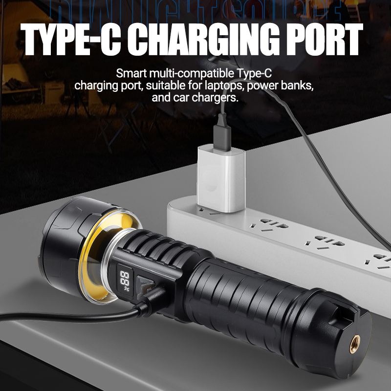 COB LED Flashlight Rechargeabl - Outdoor Camping Adventure reseña y precio