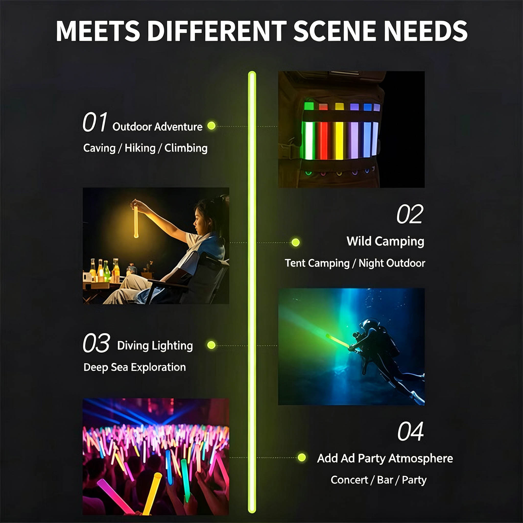 6-Inch Tactical Glow Sticks fo - Glow Sticks Survival reseña y precio