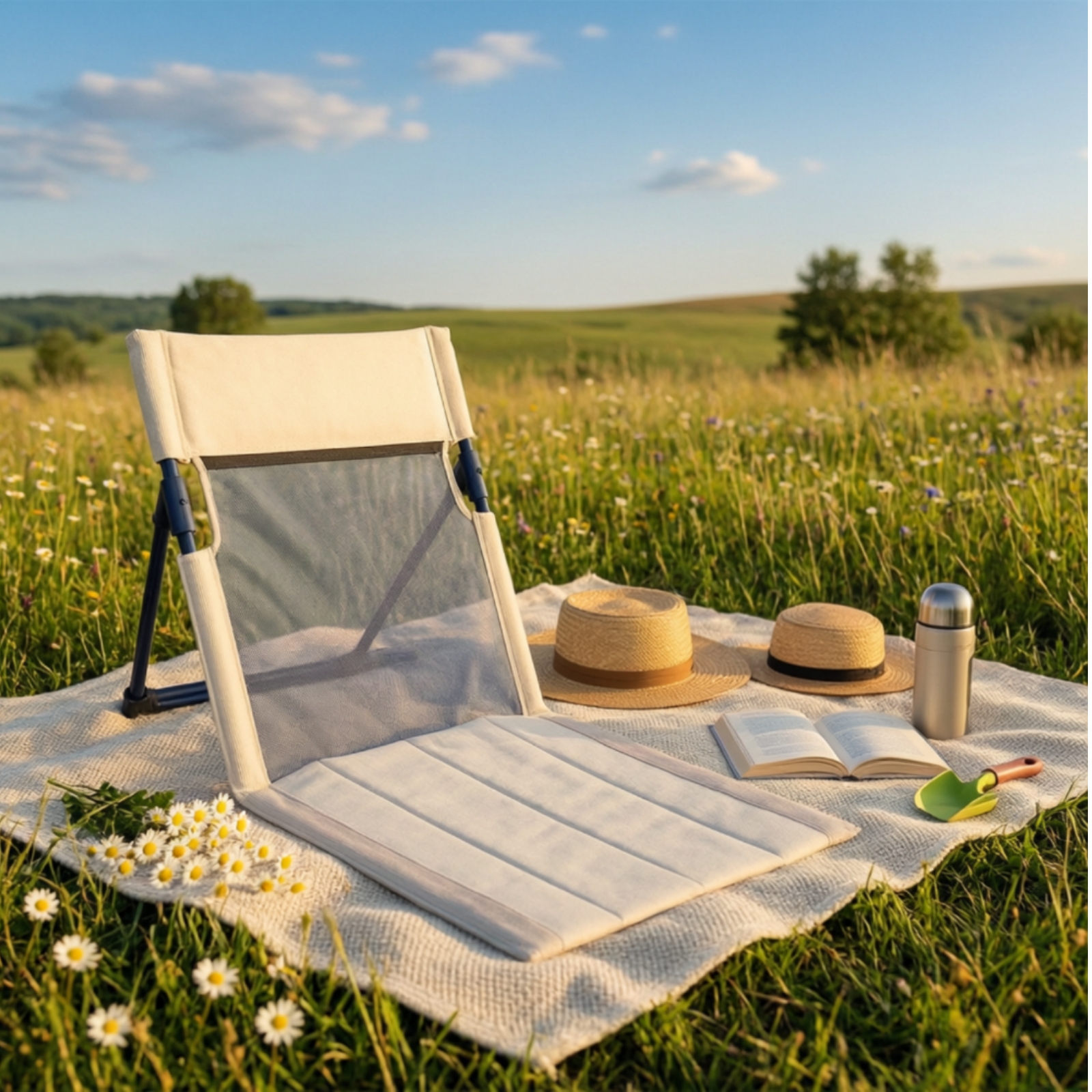 Foldable Ground Chair Low-to-t - Outdoor Camping Recliner reseña y precio