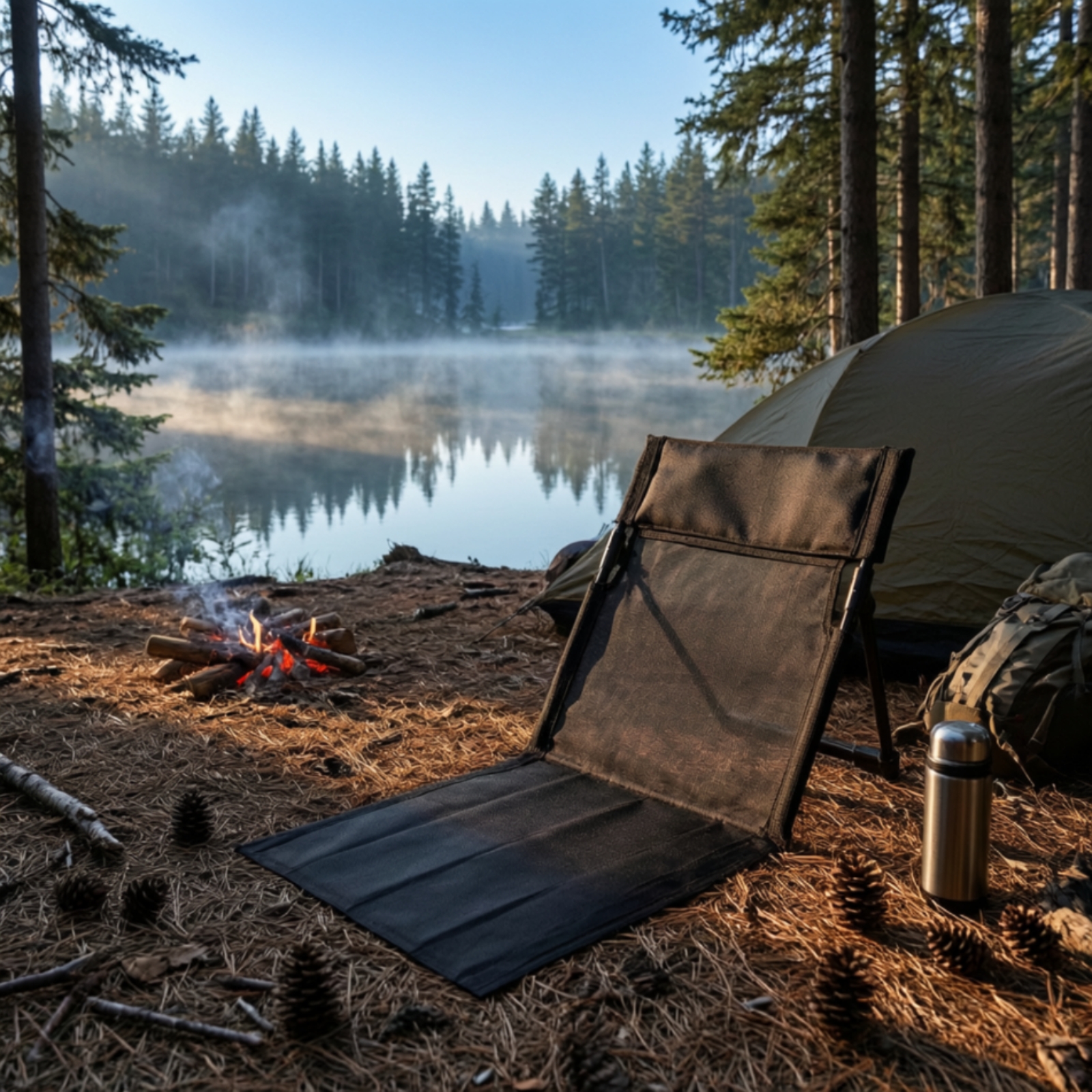 Foldable Ground Chair Low-to-t - Outdoor Camping Recliner reseña y precio