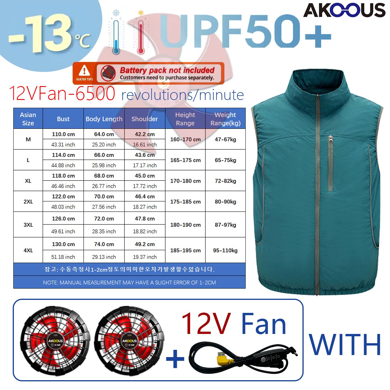 12V 5V USB Sleeveless Cooling  - Outdoor Camping Air Conditioner reseña y precio
