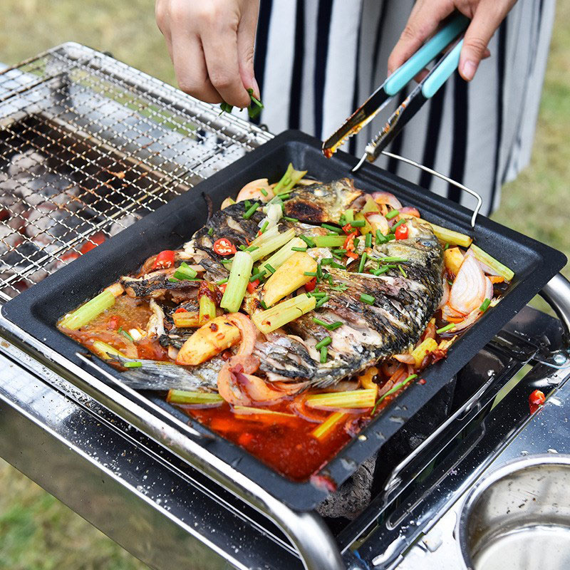 Outdoors Thick Square Grill Pa - Outdoor Camping Cooking Set reseña y precio