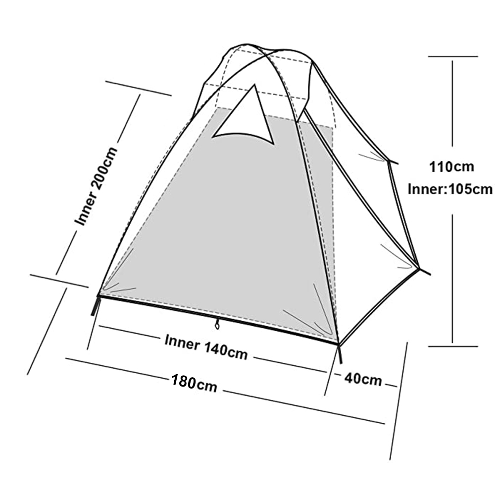 Desert&Fox 2 Person Tent Light - Outdoor Camping Dome reseña y precio