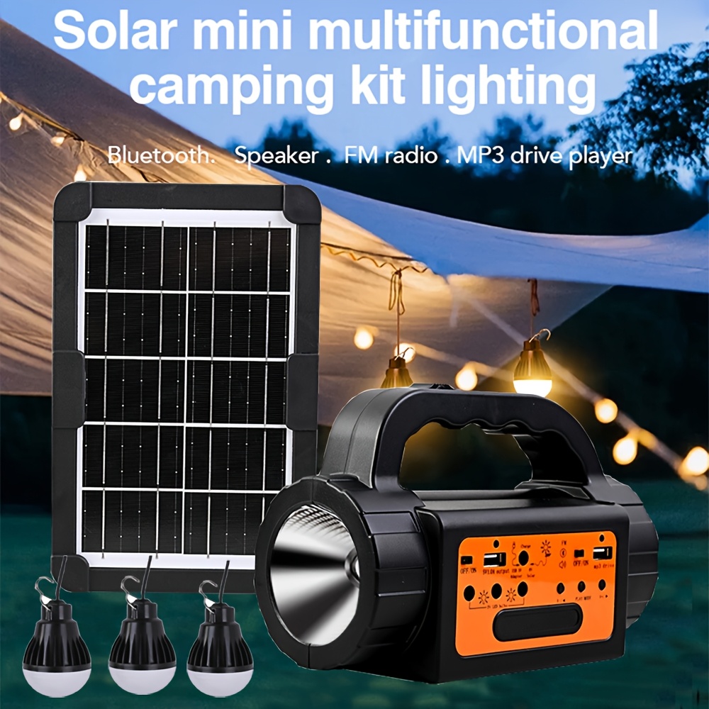 Solar Rechargeable Camping Lig - Outdoor Camping Kit reseña y precio