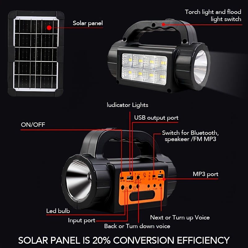 Solar Rechargeable Camping Lig - Outdoor Camping Kit reseña y precio