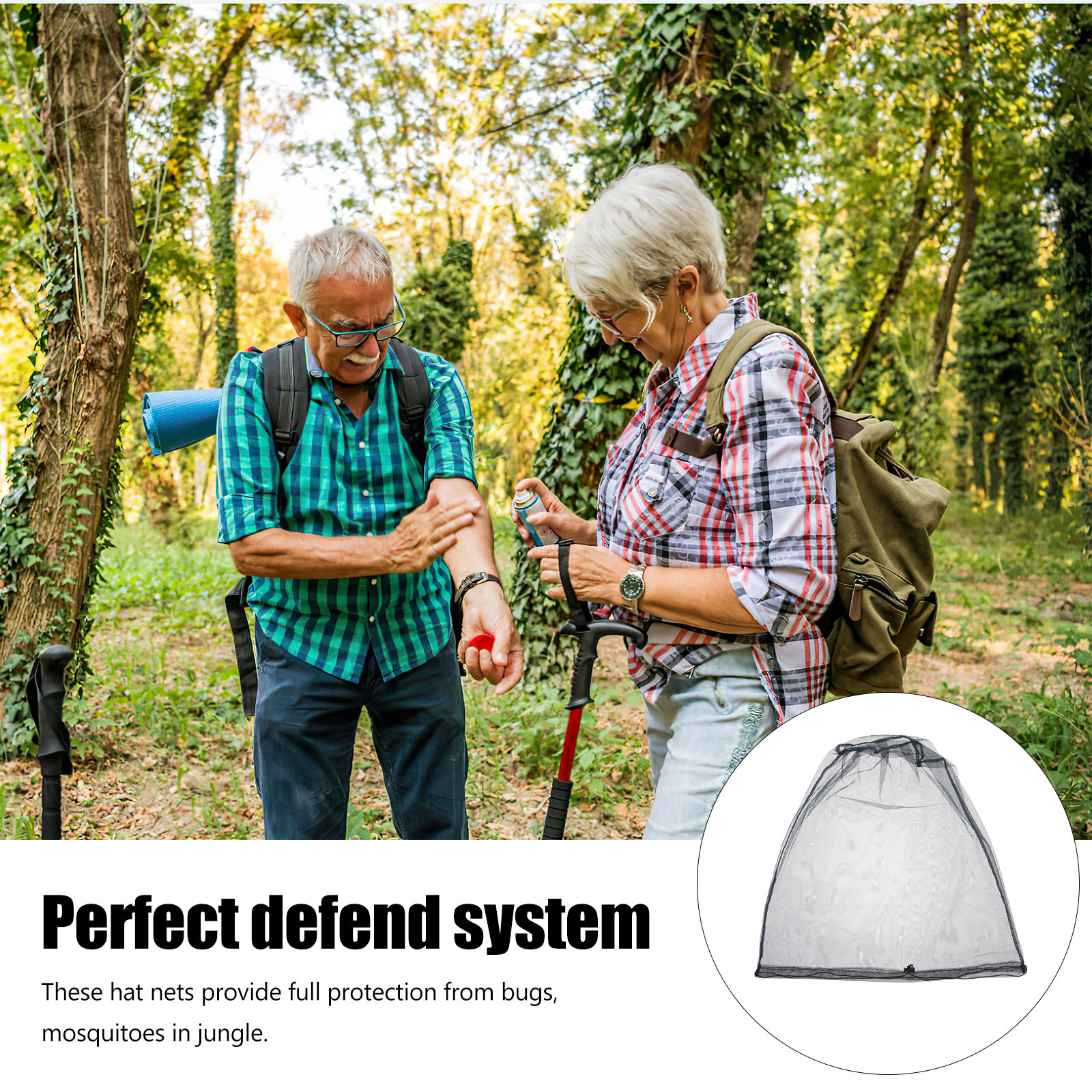 2Pcs Outdoor Head Net Mosquito - Outdoor Camping Hat reseña y precio