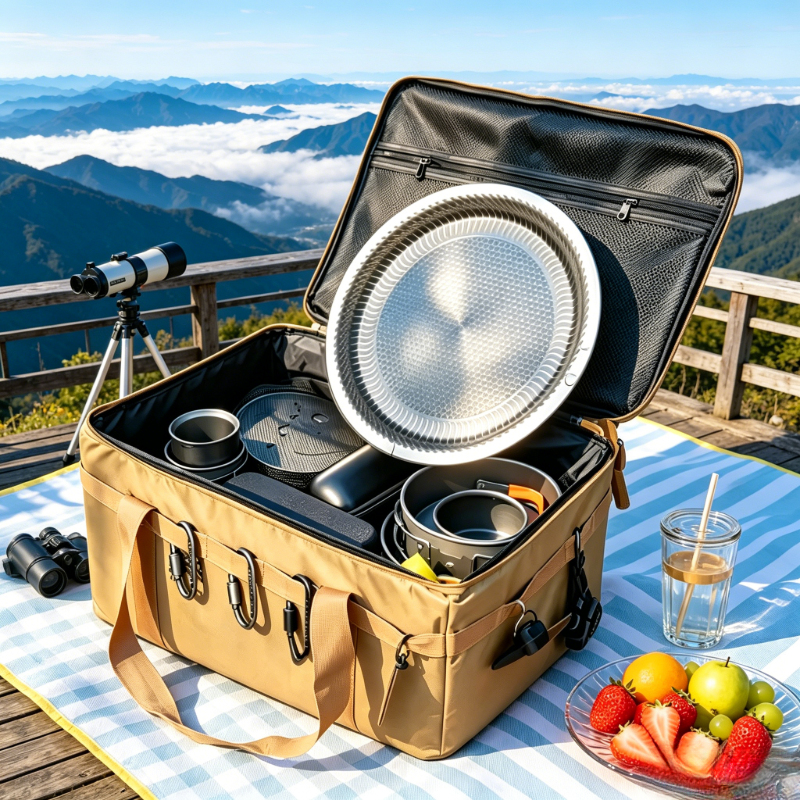 30L Khaki Foldable Oxford Tact - Outdoor Camping Kitchen Table reseña y precio