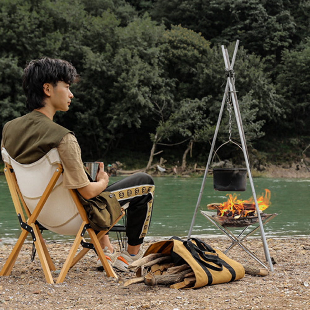 Portable Camping Fire Pit Gril - Outdoor Camping Stove Wood reseña y precio