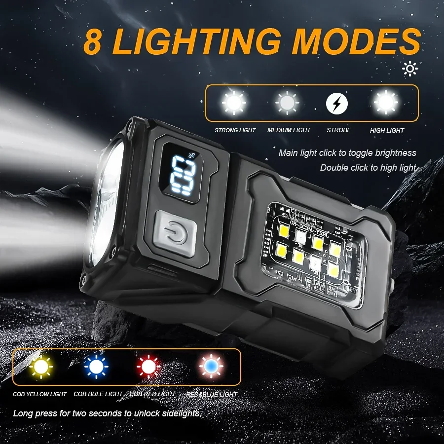Portable LED COB Flashlight Re - Outdoor Camping Hat reseña y precio
