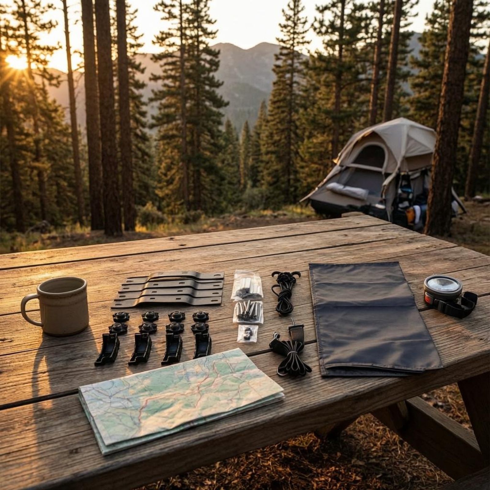 Roof Tent Installation Kit Cur - Outdoor Camping Kit reseña y precio