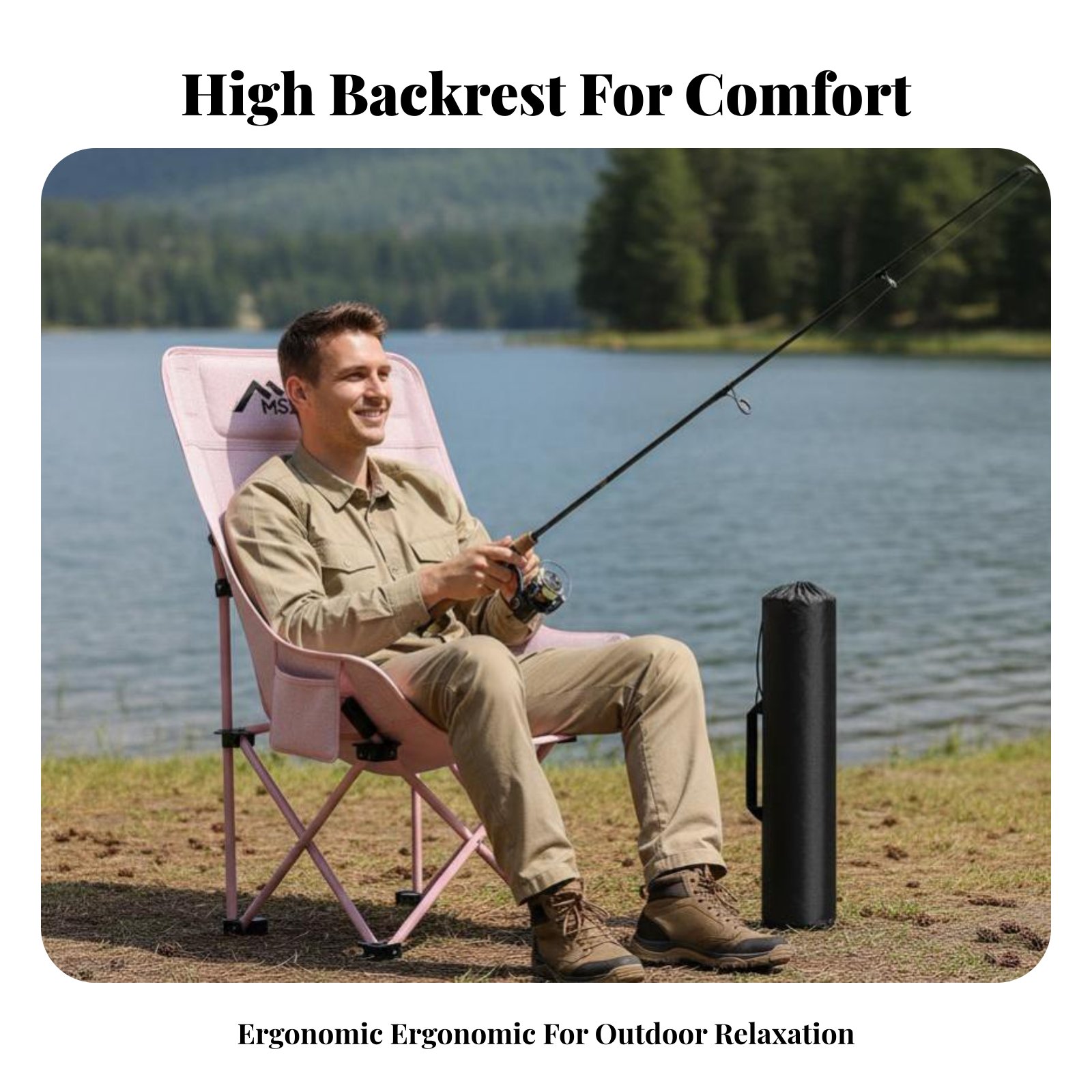 Foldable Mesh High Back Chair  - Outdoor Camping Recliner reseña y precio