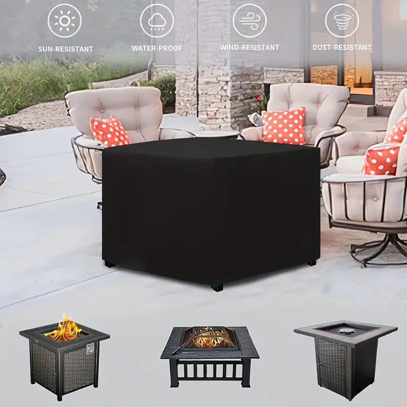 Waterproof Square Fire Pit Cov - Outdoor Camping Awning reseña y precio