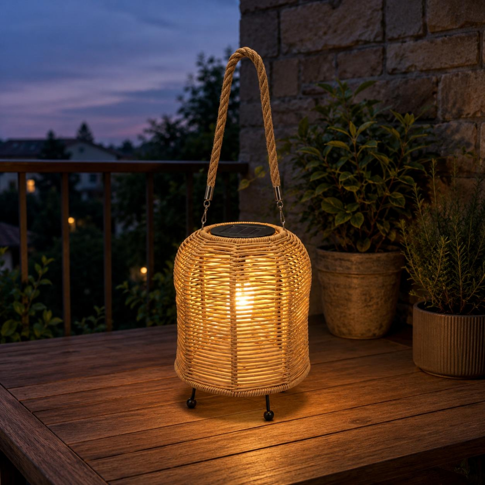 Handwoven Solar Lantern Warm L - Battery Outdoor Camping reseña y precio