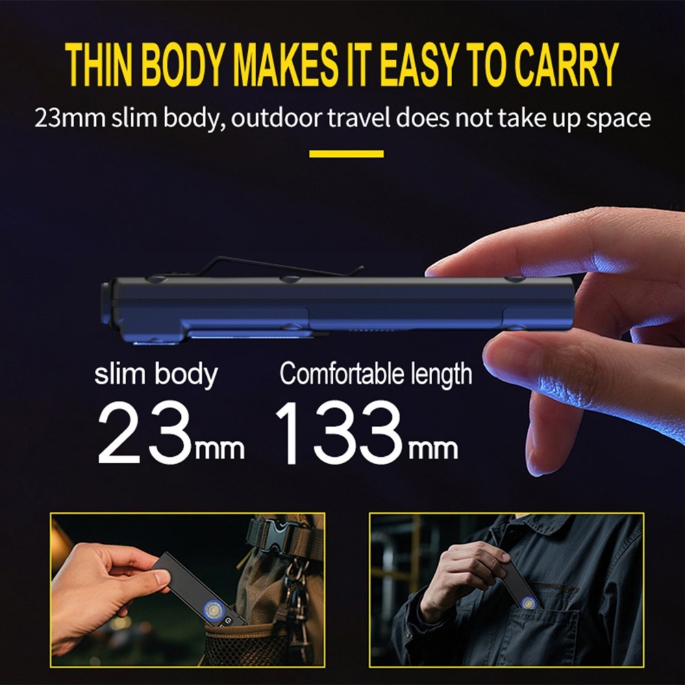 Ultra-Thin EDC Rechargeable LE - Outdoor Camping Adventure reseña y precio