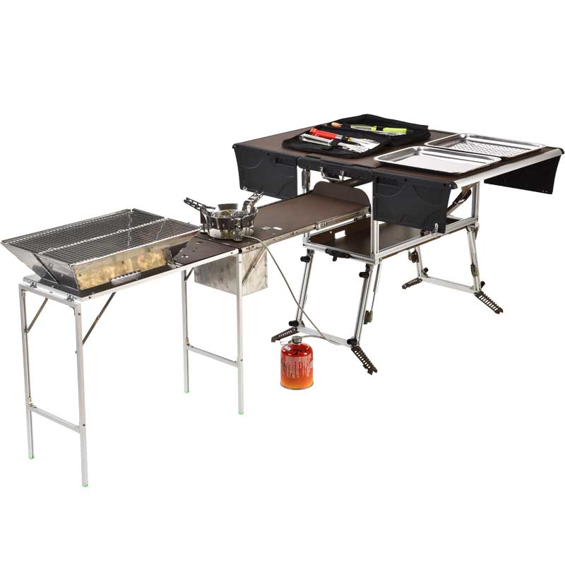 Camp Aluminum Kitchen and Rv K - Outdoor Camping Cooking Table reseña y precio
