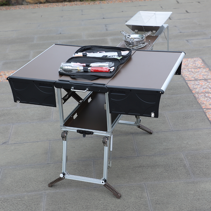 Camp Aluminum Kitchen and Rv K - Outdoor Camping Cooking Table reseña y precio