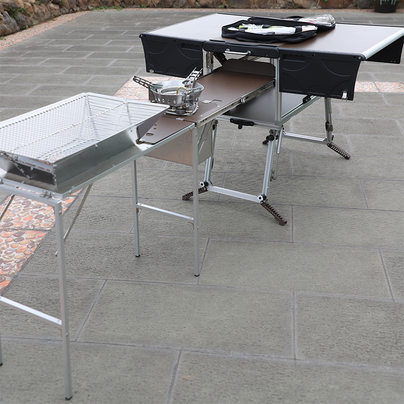 Camp Aluminum Kitchen and Rv K - Outdoor Camping Cooking Table reseña y precio