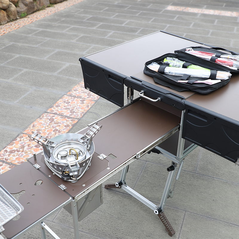Camp Aluminum Kitchen and Rv K - Outdoor Camping Cooking Table reseña y precio