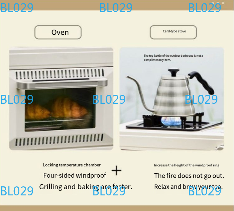 Portable small baking oven Hou - Outdoor Camping Oven reseña y precio