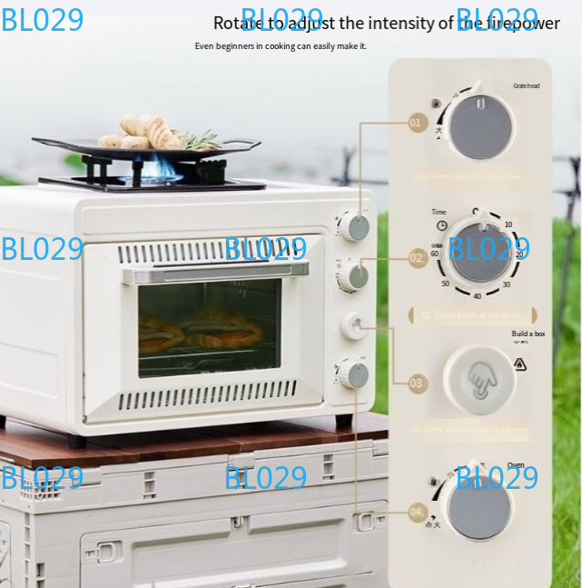 Portable small baking oven Hou - Outdoor Camping Oven reseña y precio
