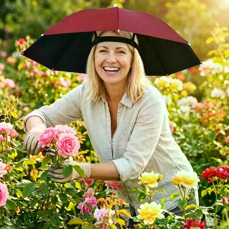 Foldable Umbrella Hat UV Prote - Outdoor Camping Hat reseña y precio
