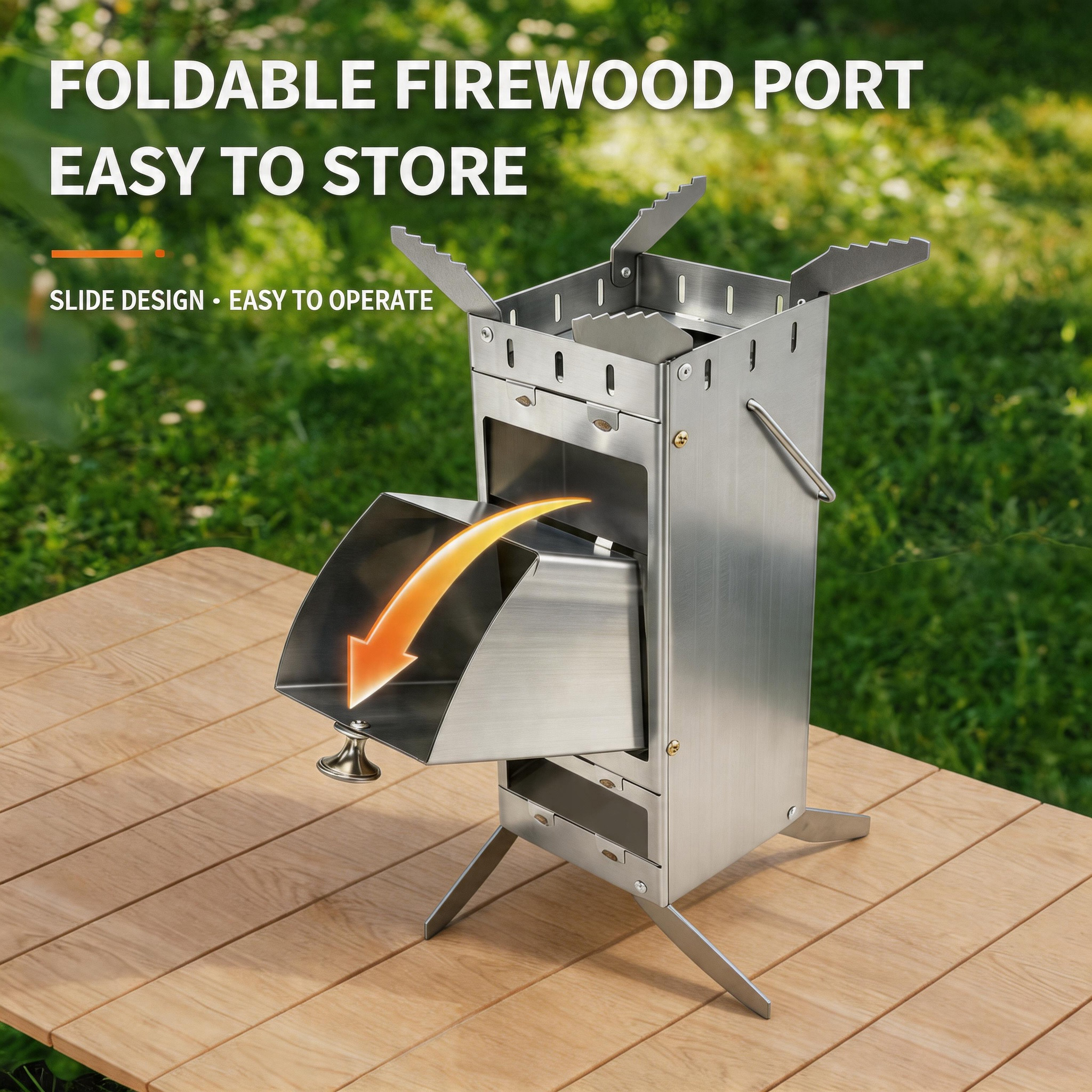 Portable Camping Wood Stove wi - Outdoor Camping Stove Wood reseña y precio