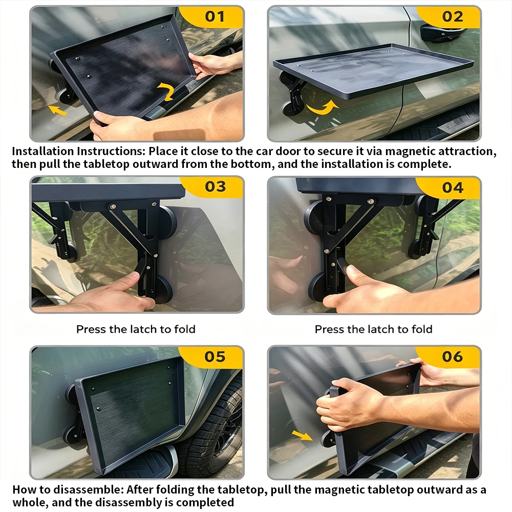 Portable Car Side Door Hanging - Outdoor Camping Cooking Table reseña y precio