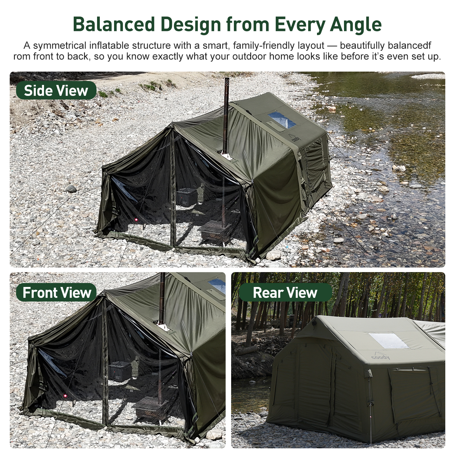8.0+Framed Foyer Air Tent-Army - Camping Zelt Outdoor reseña y precio