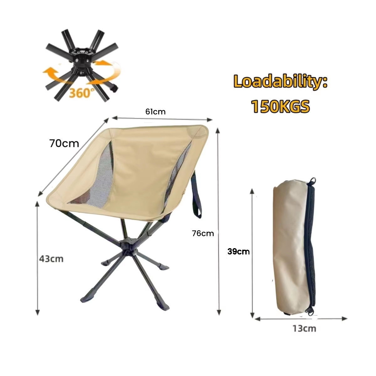 Lightweight Aluminum Oxford Cl - Outdoor Camping Recliner reseña y precio