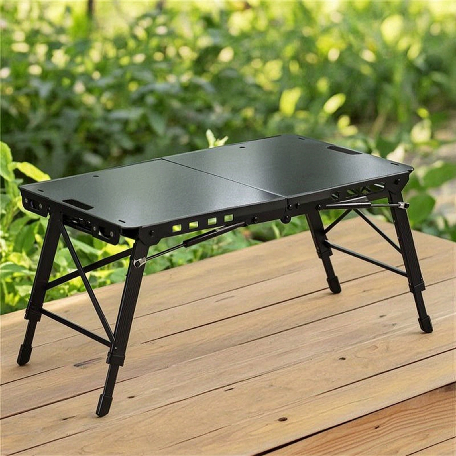 Folding Table with Hydraulic S - Outdoor Camping Cooking Table reseña y precio
