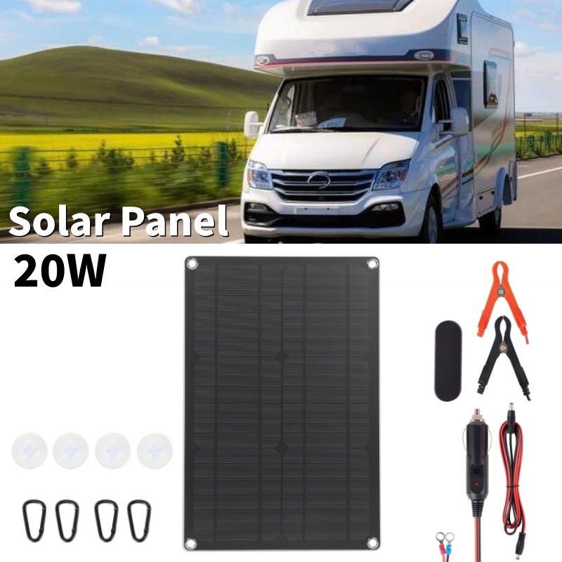 20W Solar Panel Kit High Conve - Outdoor Camping Kit reseña y precio