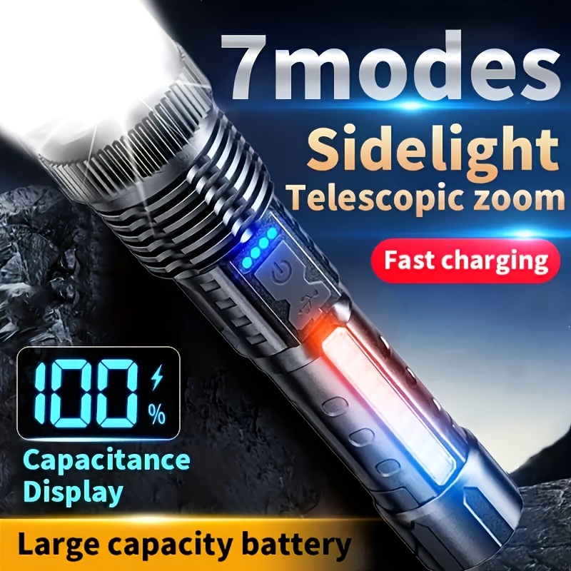Powerful LED Flashlight Batter - Battery Outdoor Camping reseña y precio