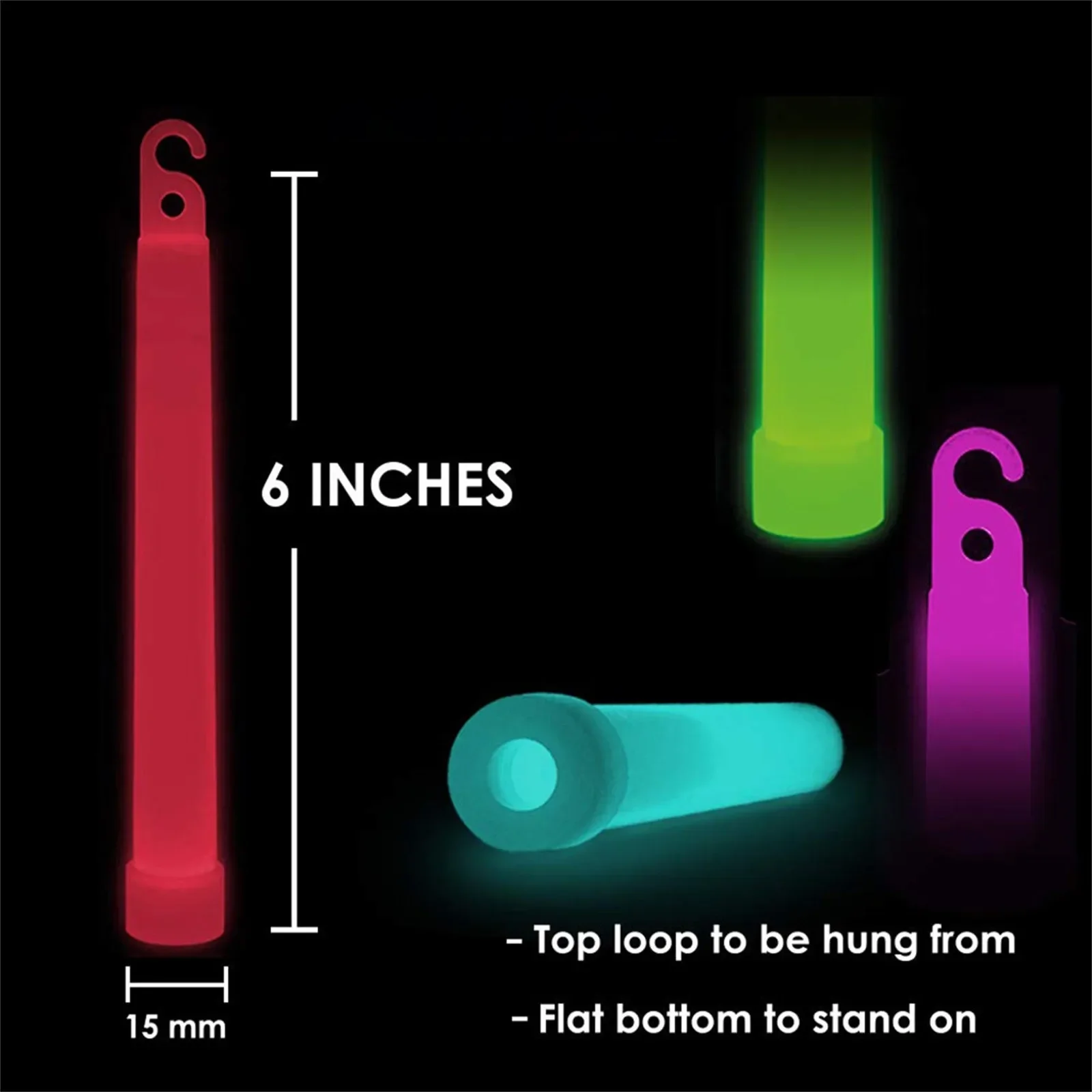 Glow Sticks with Hook 4/6 inch - Glow Sticks Survival reseña y precio