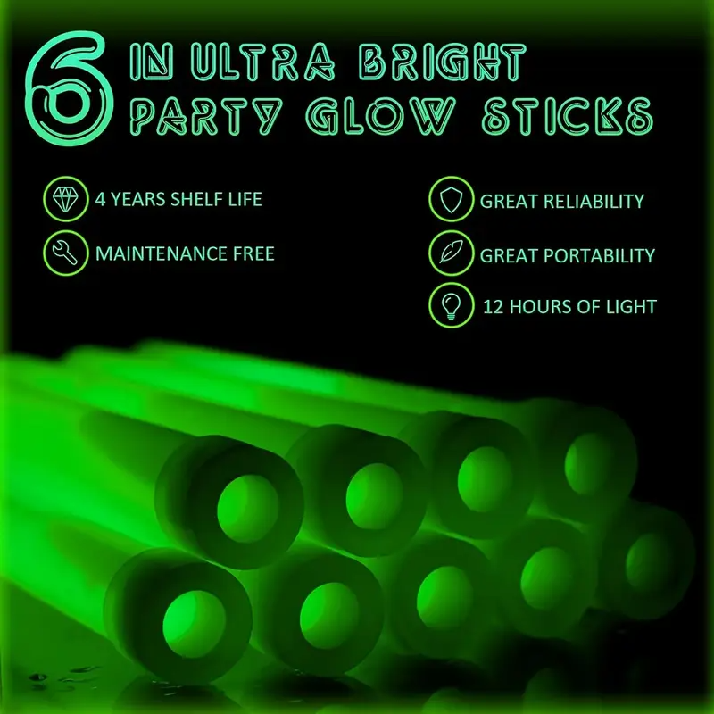 6-Inch Mini Glow Sticks with H - Glow Sticks Survival reseña y precio