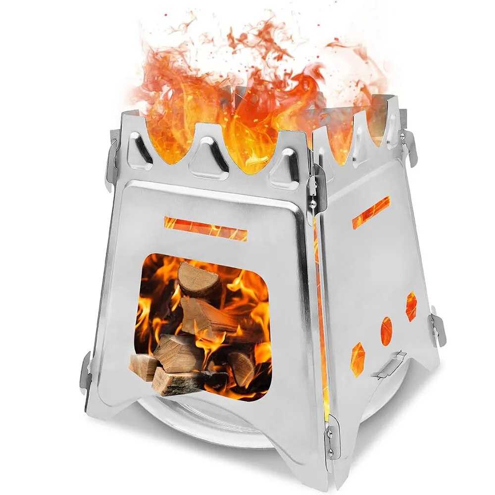 Portable Camping Wood Stove wi - Outdoor Camping Stove Wood reseña y precio