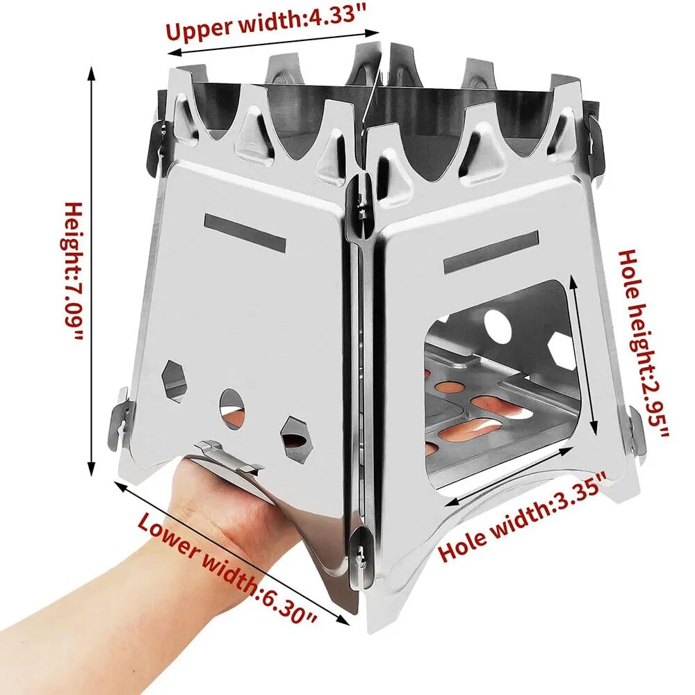 Portable Camping Wood Stove wi - Outdoor Camping Stove Wood reseña y precio