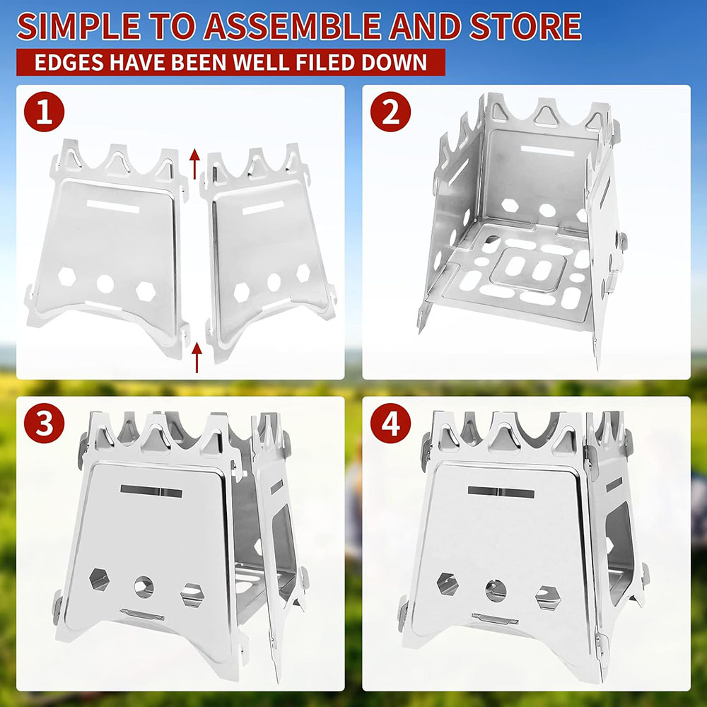 Portable Camping Wood Stove wi - Outdoor Camping Stove Wood reseña y precio