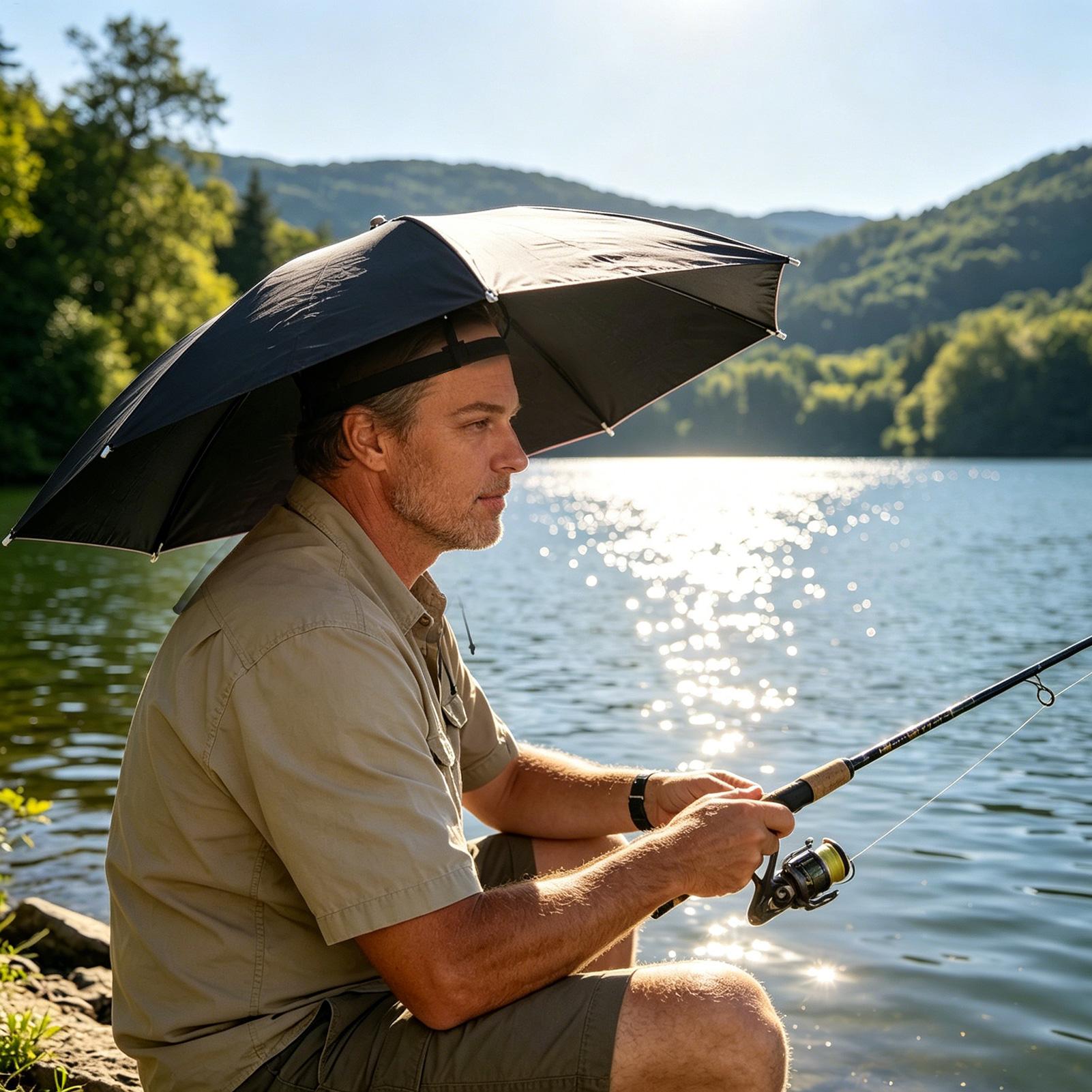 Folding Umbrella Hat Waterproo - Outdoor Camping Hat reseña y precio