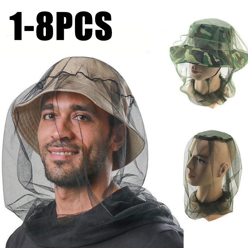 Mesh Head Net Fishing Hat Anti - Outdoor Camping Hat reseña y precio